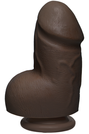 The D Fat D 6 inches With Balls Firmskyn Brown Dildo