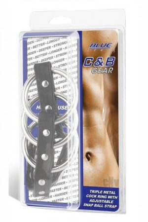 Cb Gear Triple Metal Cock Ring W/strap