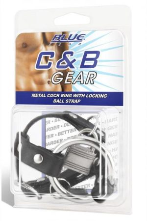 Cb Gear Metal Cock Ring W/locking Strap