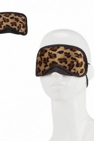 Lux Fetish Peek-A-Boo Love Mask Leopard O/S