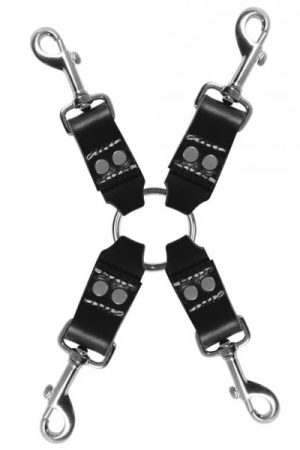 Edge Leather 4 Point Hog Tie Black Leather