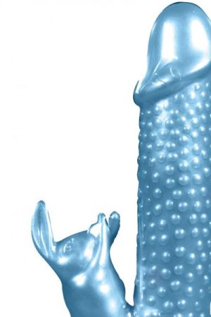 Pearlshine Smooth As Silk The Bumpy Bunny Vibrator Waterproof 7 Inch Blue