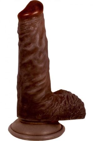 Lifelikes Black Vibrating Duke Vibrator 7 Inch Brown