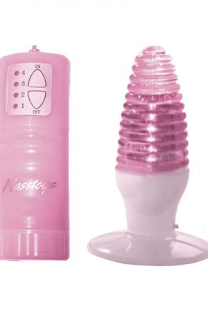 Party Girl Ribbed Jelly Plug Waterproof Pink