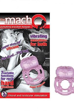 The Macho Erection Keeper 7 Function Vibrating Cockring Purple