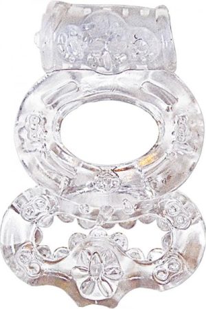 The Macho Crystal Collection Double Ring Clear