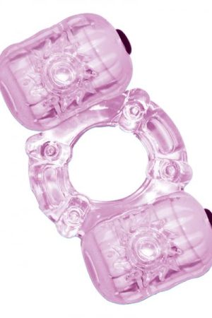 Hero Double Pleaser Teaser Cock Ring Waterproof Purple