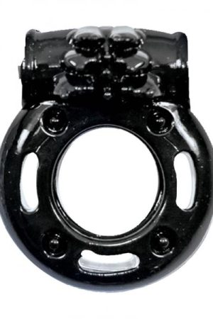 Macho Stallions Vibrating Cockring Black