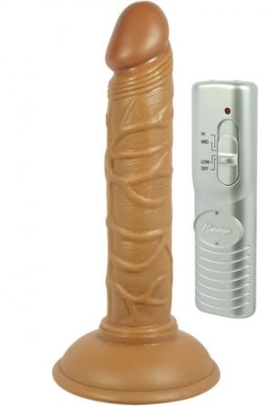 Real Skin Latin American Mini Whoppers Vibrating Dong Brown 5 Inches
