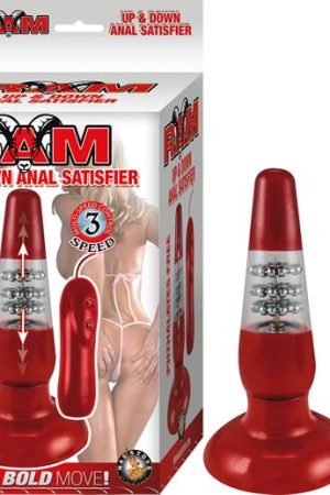 Ram Up And Down Anal Satisfier Red Butt Plug