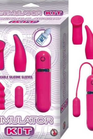 Stimulator Kit Pink Bullet Vibrator Sleeves