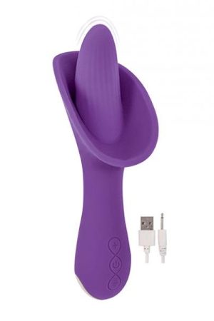 Devine Vibes Vibro Tongue Clit Hugger Purple