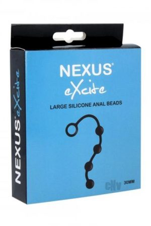 Excite Large Silicone Anal Beads Black