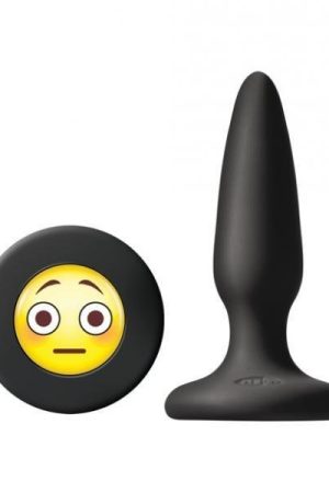 Mojis #OMG Mini Butt Plug with Emoji Face Black