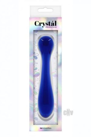 Crystal Glass Pleasure Wand Blue