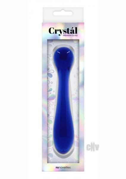 Crystal Glass Pleasure Wand Blue