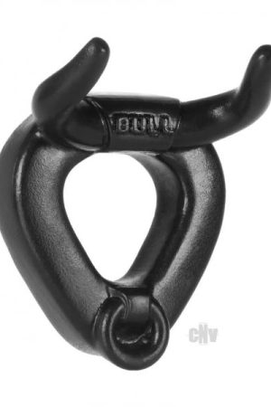 Bull Horned Cock Ring Black