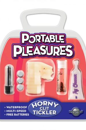 Portable Pleasures Horny Clit Tickler Bullet With Sleeve Waterproof Flesh