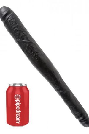King Cock 16" Tapered Double Dildo - Black