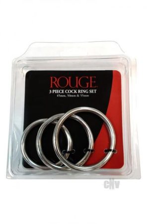 Rouge Cock Ring Set Stainless Steel 3 Pieces