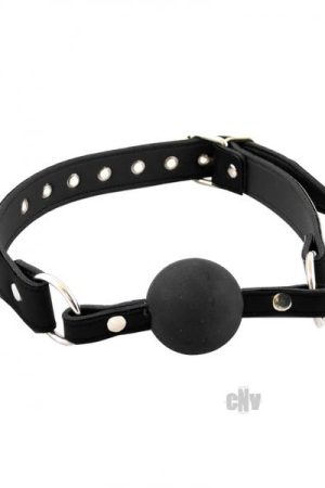 Rouge Leather Ball Gag Black