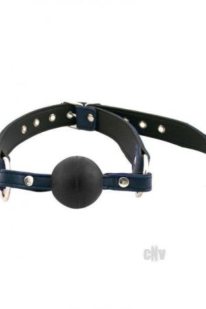 Rouge Ball Gag Blue Leather
