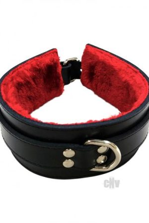 Rouge Fur Collar Black/red