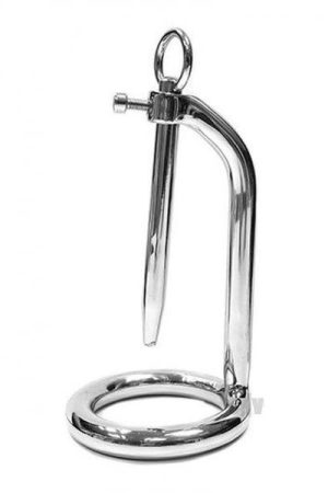 Chastity Cock Ring/urethral Probe Steel