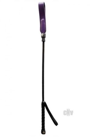 Rouge Short Riding Crop Slim Tip 20 inches Purple