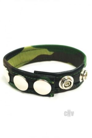 Rouge Leather Cock Strap Black Camouflage
