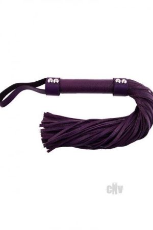 Rouge Short Leather Flogger Purple