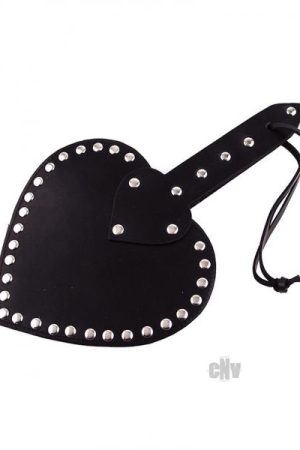 Rouge Heart Paddle Black Leather