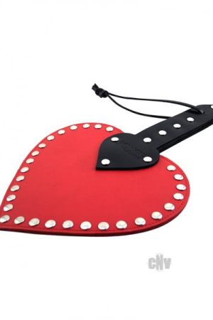 Rouge Heart Paddle Red Leather