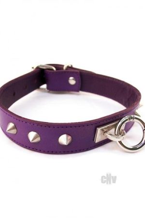 Rouge O Ring Studded Collar Purple