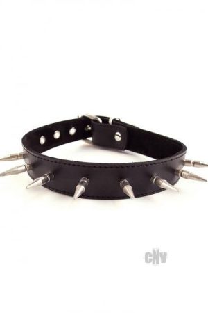 Rouge Spiked Collar with 1 inch Spikes Black