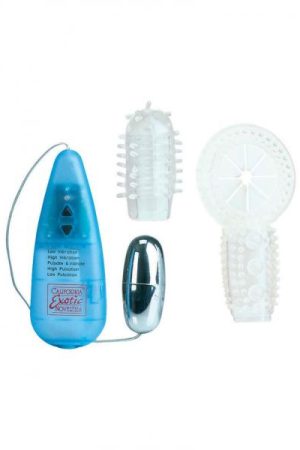 Elite 5X 5 Function Vibro Ring Tickler Blue
