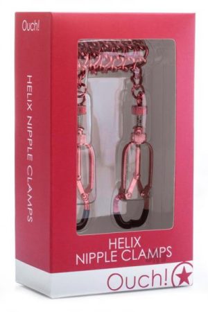 Ouch Helix Nipple Clamps Red
