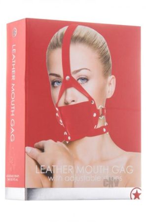 Ouch Leather Mouth Gag Red