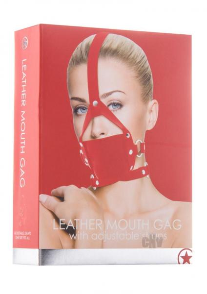 Ouch Leather Mouth Gag Red