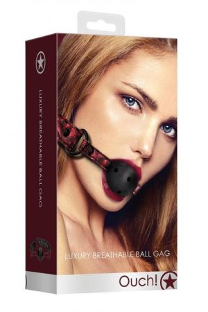 Ouch Luxury Breathable Ball Gag Burgundy