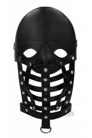 Ouch Pain Leather Male Mask Black