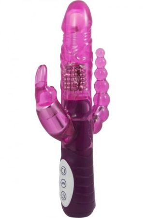 Tri Me Dual Insertion Vibrator Waterproof Lavender