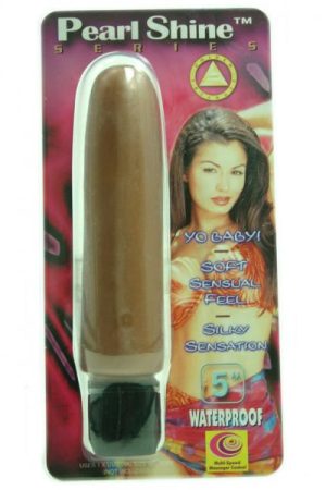 PEARL SHINE SMOOTH 5 INCH VIBRATOR BROWN WATERPROOF
