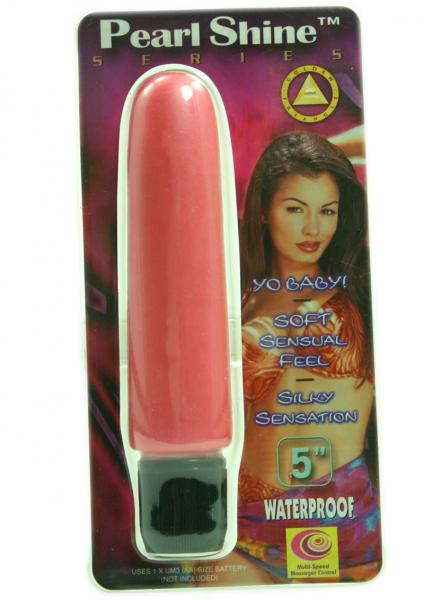 PEARL SHINE SMOOTH 5 INCH VIBRATOR PINK WATERPROOF