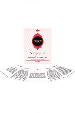 Passion Pomegranate Scented Bath Salts With Suggestion Cards