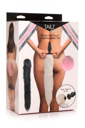 Tailz Silicone Anal Plug And 3 Tails Set