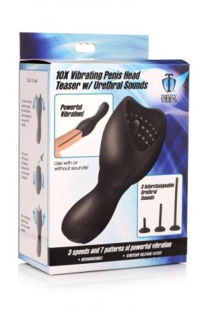T4m 10x Vibe Penis Head W/ Sounds Black
