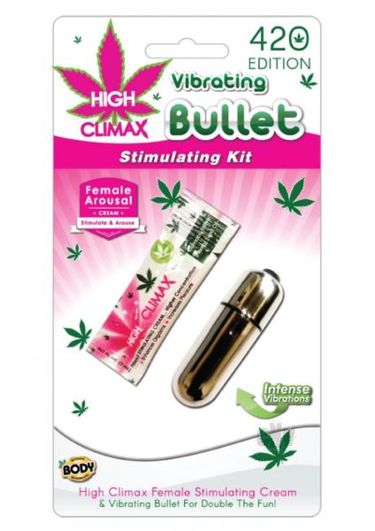 High Climax Vibrating Bullet Stimulating Kit Silver