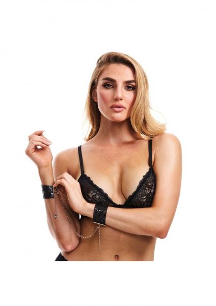 Secret Kisses - Black Mesh Handcuffs