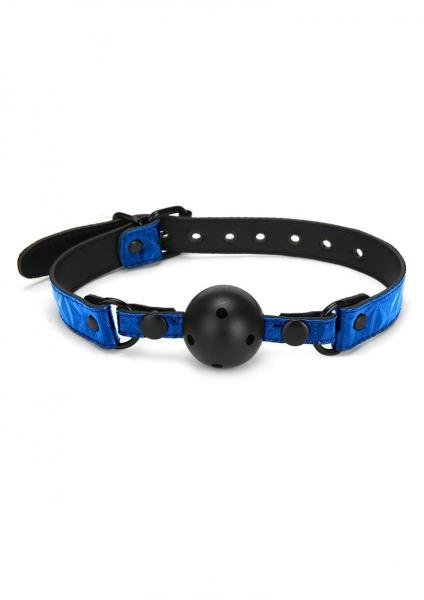 Ws  - Diamond Ball Gag - Blue